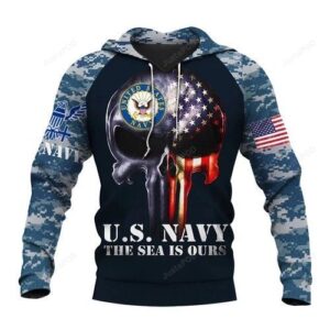 Official U.s.navy Veteran Pullover Hoodiecustom Patroitic Flag Punisher Skull 3D Hoodie For Men For Women - 340137f0c623