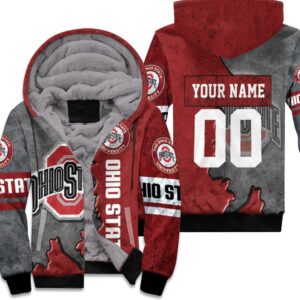 Ohio State Buckeyes Footballs 3D Hoodie Personalized Unisex Fleece Hoodie - 3d1047b3495e