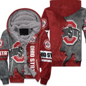 Ohio State Buckeyes Footballs 3D Hoodie Unisex Fleece Hoodie - b1dced627561