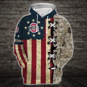 Ohio State Buckeyes Ncaa American Flag 3D Hoodie For Men For Women All Over Printed Hoodie - d61817024362