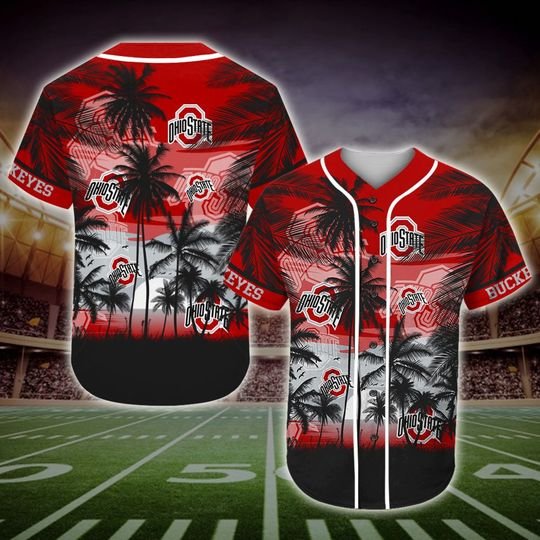 Ohio State Buckeyes Tropical Baseball Jersey Ohio State Buckeyes Tropical Baseball Jersey