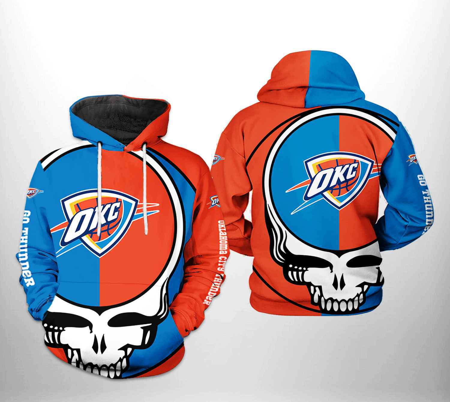 Oklahoma City Thunder NBA Grateful Dead 3D Printed Hoodie/Zipper Hoodie - a1f1c6ca988a Oklahoma City Thunder NBA Grateful Dead 3D Printed Hoodie/Zipper Hoodie - a1f1c6ca988a