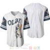 Olaf Snowman Frozen All Over Print Pinstripe White Baseball Jersey