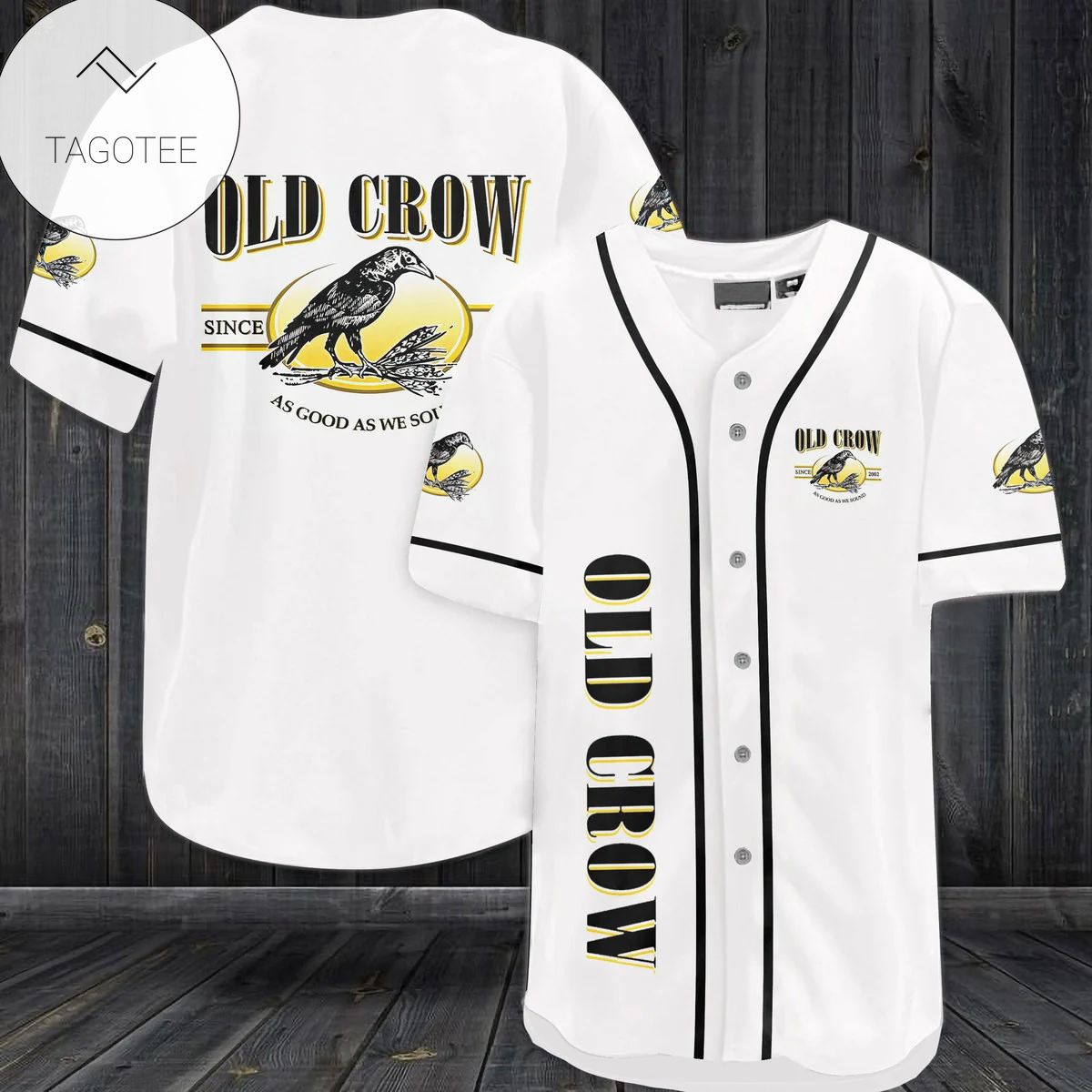 Old Crow Since 2002 As Good As We Sound Baseball Jersey Shirt Old Crow Since 2002 As Good As We Sound Baseball Jersey Shirt