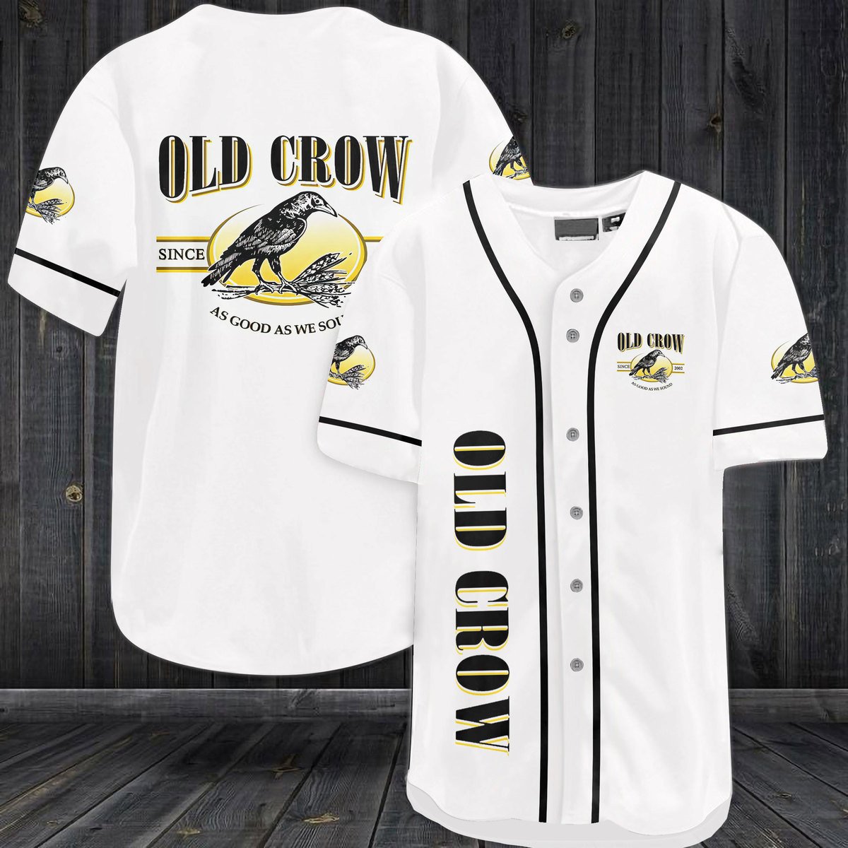 Old Crow Whisky Bourbon Baseball Jersey Old Crow Whisky Bourbon Baseball Jersey