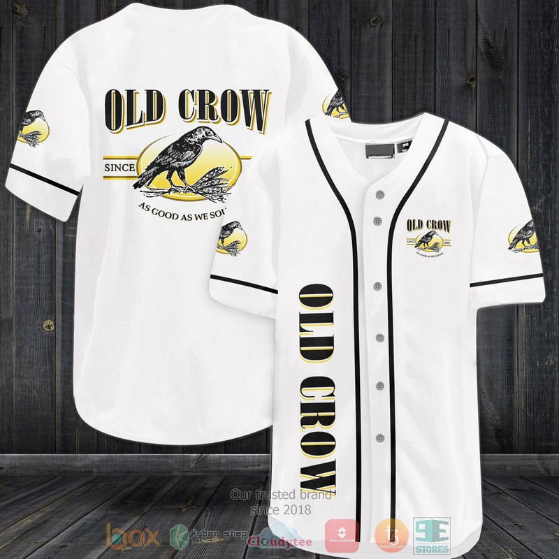 Old Crow White Baseball Jersey Old Crow White Baseball Jersey