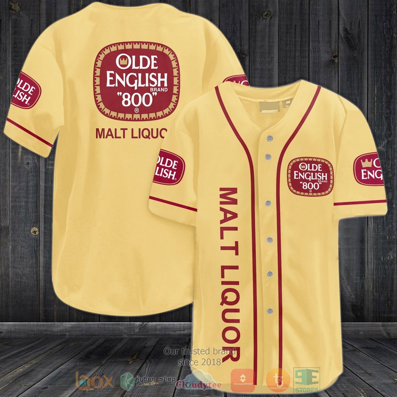 Olde English 800 Malt Liquor Cream Color Baseball Jersey Olde English 800 Malt Liquor Cream Color Baseball Jersey