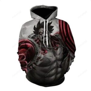 One Piece Luffy Gear 4 Pullover And Zippered Hoodies Custom 3d Graphic Printed 3d Hoodie All Over Print Hoodie For Men For Women - 5d111f1bd6ab