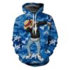 One Piece Luffy Style Zip 3D Hoodie All Over Print - da2f39cf3180