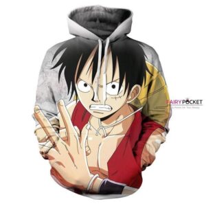 One Piece Monkey D. Luffy Grey 3D Hoodie For Men Women All Over 3D Printed Hoodie - b28acf534299