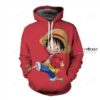 One Piece Young Monkey D. Luffy Red 3D Hoodie For Men Women All Over 3D Printed Hoodie - fa08523b34b6