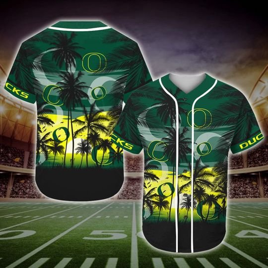 Oregon Ducks Tropical Baseball Jersey Oregon Ducks Tropical Baseball Jersey