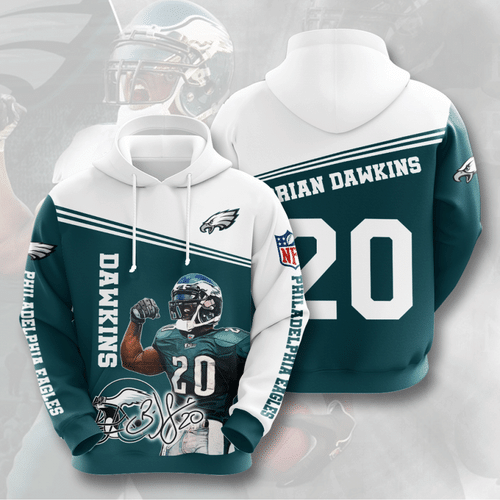 PITTSBURGH EAGLES Brian Dawkins 3D Hoodie For Men For Women PITTSBURGH EAGLES Brian Dawkins 3D Hoodie For Men For Women