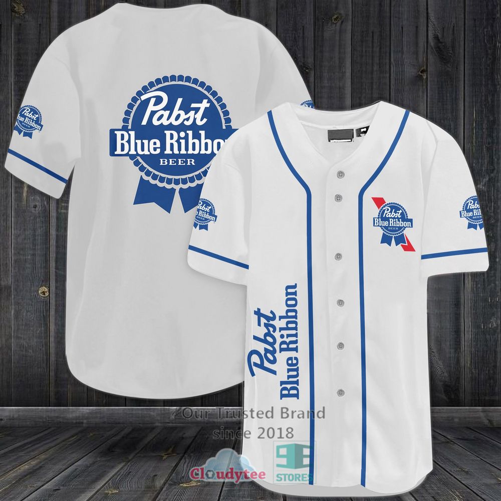 Pabst Blue Ribbon Beer Baseball Jersey Shirt Pabst Blue Ribbon Beer Baseball Jersey Shirt
