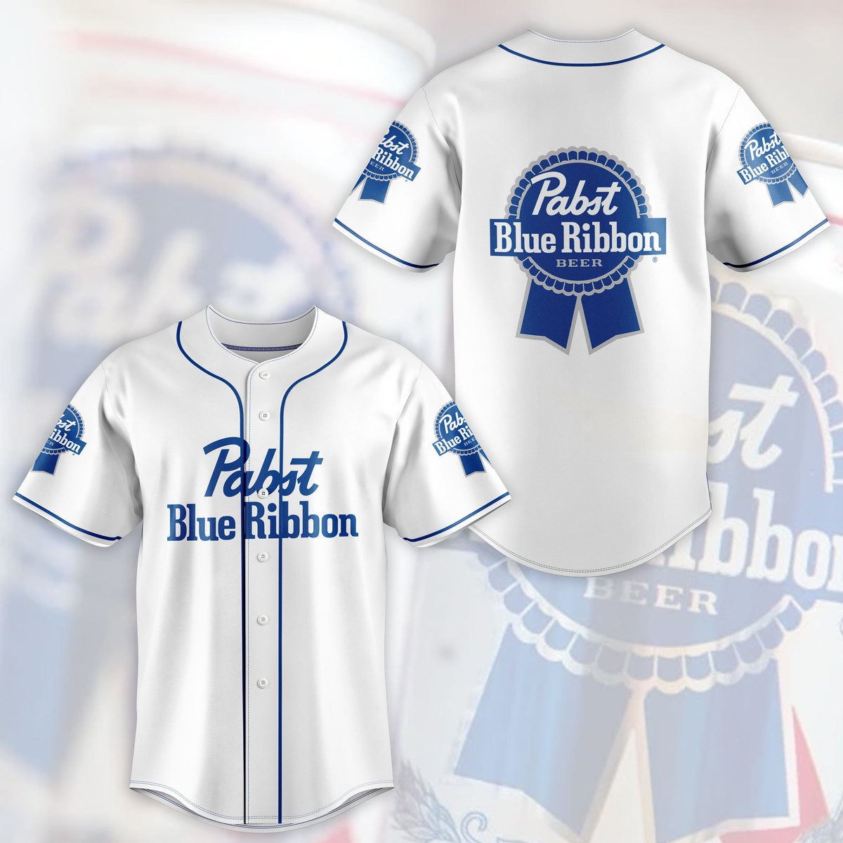 Pabst Blue Ribbon Beer Baseball Jersey Pabst Blue Ribbon Beer Baseball Jersey