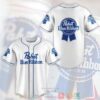 Pabst Blue Ribbon Beer White Baseball Jersey