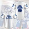 Pabst Blue Ribbon Beer White Baseball Jersey