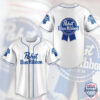Pabst Blue Ribbon Logo Baseball Jersey Shirt