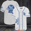 Pabst Blue Ribbon White Baseball Jersey