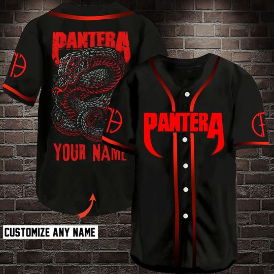 Pantera Custom Name Baseball Jersey Shirt Pantera Custom Name Baseball Jersey Shirt