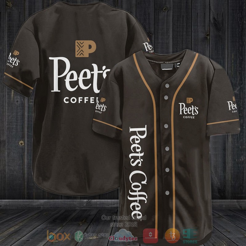 Peet’S Coffee Brown Baseball Jersey Peet’S Coffee Brown Baseball Jersey