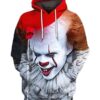 Pennywise It Smiling Dancing Cloud Halloween Horror Movie Pullover And Zippered Hoodies Custom 3D Graphic Printed 3D Hoodie All Over Print Hoodie For Men For Women - 3e4f9ede6f8d