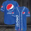 Pepsi Logo Blue Baseball Jersey