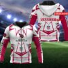 Personalized 3D Hoodie Arizona Cardinals Custom Name 3D All Over Printed Hoodie - 63f1fe7a943d