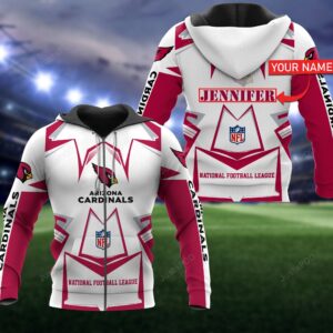 Personalized 3D Hoodie Arizona Cardinals Custom Name 3D All Over Printed Hoodie - 63f1fe7a943d