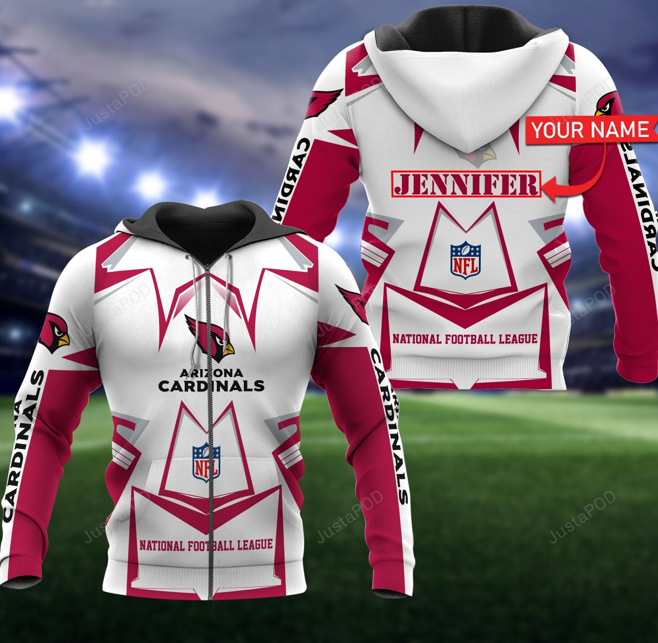 Personalized 3D Hoodie Arizona Cardinals Custom Name 3D All Over Printed Hoodie - 63f1fe7a943d Personalized 3D Hoodie Arizona Cardinals Custom Name 3D All Over Printed Hoodie - 63f1fe7a943d