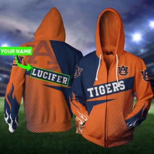 Personalized 3D Hoodie Auburn Tigers Custom Name 3D All Over Printed Hoodie - 536119a4a1a2