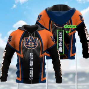 Personalized 3D Hoodie Auburn Tigers Custom Name 3D All Over Printed Hoodie - d68964a5c16f