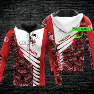 Personalized 3D Hoodie Audi Snoopy Custom Name 3D All Over Printed Hoodie - 270749f3b4ba