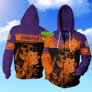 Personalized 3D Hoodie Clemson Tigers Custom Name 3D All Over Printed Hoodie - 207847f34c66
