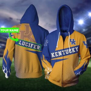 Personalized 3D Hoodie Kentucky Wildcats Custom Name 3D All Over Printed Hoodie - 3795aa84feeb