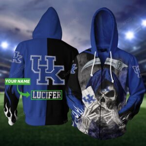 Personalized 3D Hoodie Kentucky Wildcats Custom Name 3D All Over Printed Hoodie - d8ae33e54861