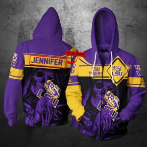 Personalized 3D Hoodie LSU Tigers Custom Name 3D All Over Printed Hoodie - 9fb35c852bd5