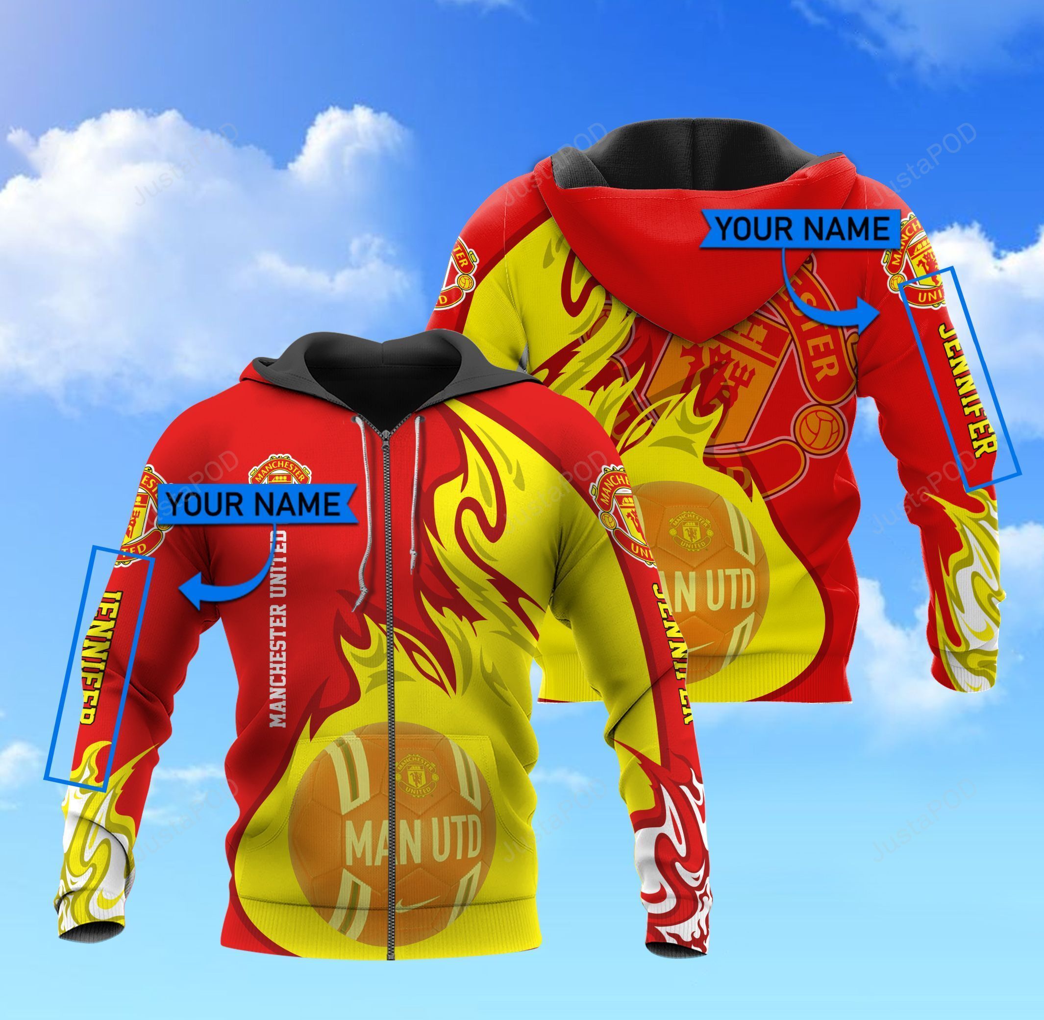Personalized 3D Hoodie Manchester United Ball Custom Name 3D All Over Printed Hoodie - e611b58250c0 Personalized 3D Hoodie Manchester United Ball Custom Name 3D All Over Printed Hoodie - e611b58250c0