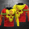 Personalized 3D Hoodie Manchester United Skull Custom Name 3D All Over Printed Hoodie - e487c6b5d2ed