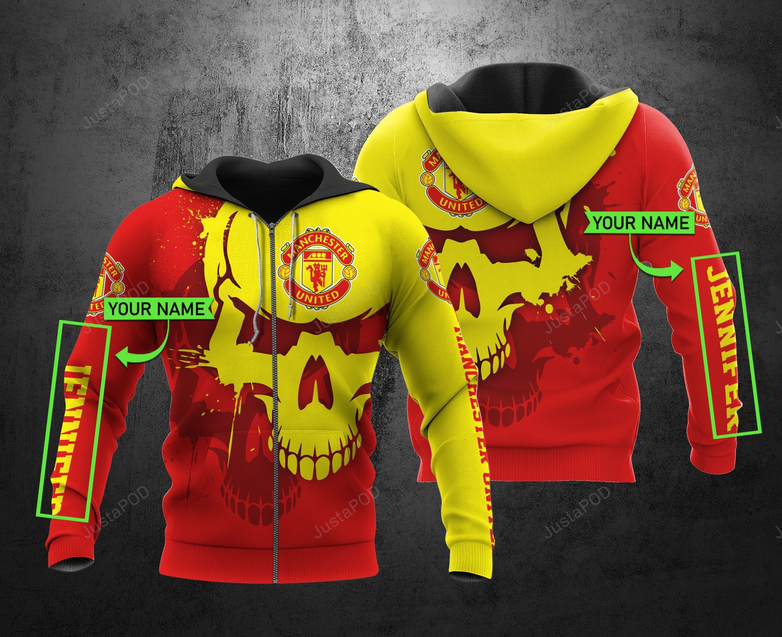 Personalized 3D Hoodie Manchester United Skull Custom Name 3D All Over Printed Hoodie - e487c6b5d2ed Personalized 3D Hoodie Manchester United Skull Custom Name 3D All Over Printed Hoodie - e487c6b5d2ed