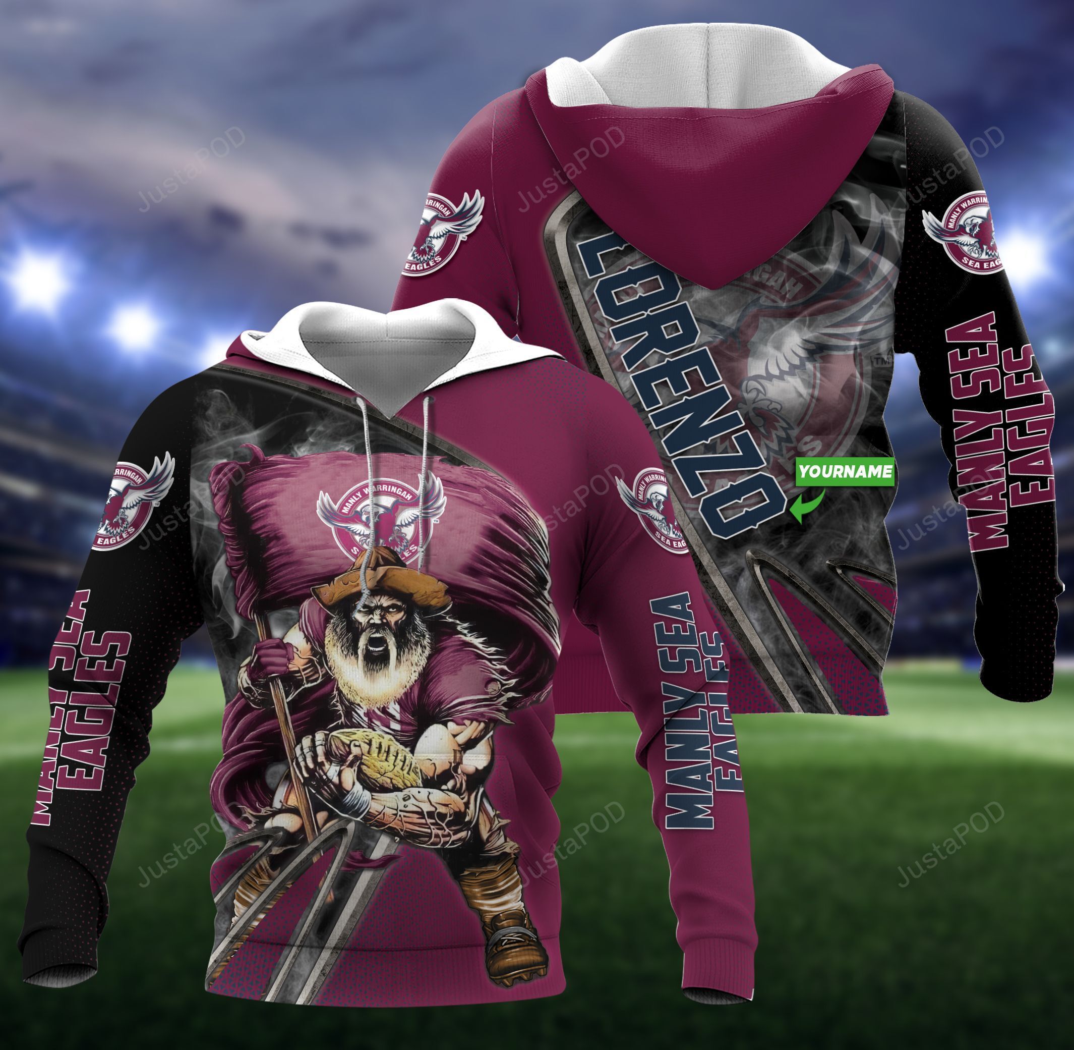 Personalized 3D Hoodie Manly Sea Eagles Custom Name 3D All Over Printed Hoodie - b6488f766df9 Personalized 3D Hoodie Manly Sea Eagles Custom Name 3D All Over Printed Hoodie - b6488f766df9