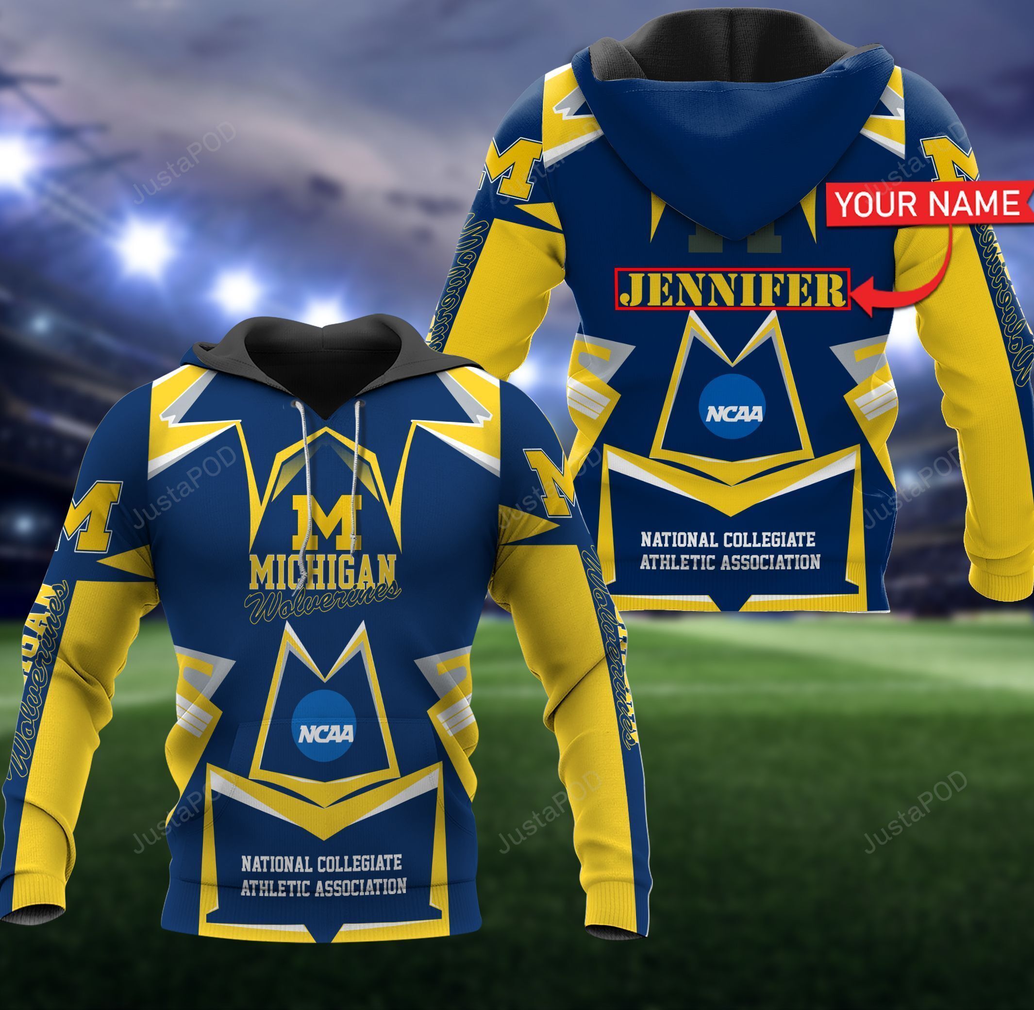 Personalized 3D Hoodie Michigan Wolverines Custom Name 3D All Over Printed Hoodie - f601268dad52 Personalized 3D Hoodie Michigan Wolverines Custom Name 3D All Over Printed Hoodie - f601268dad52
