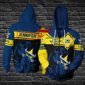 Personalized 3D Hoodie North Queensland Cowboys Custom Name 3D All Over Printed Hoodie - 48cf14a79587