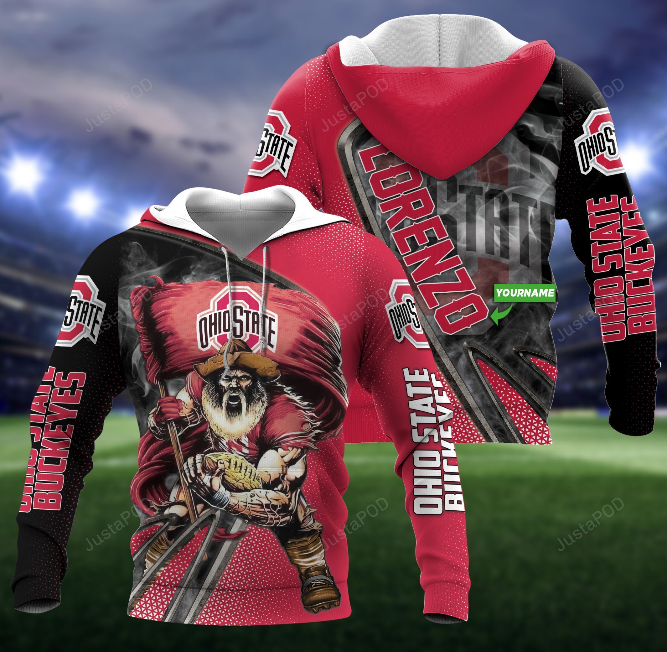 Personalized 3D Hoodie Ohio State Buckeyes Custom Name 3D All Over Printed Hoodie - ef46a990fe86 Personalized 3D Hoodie Ohio State Buckeyes Custom Name 3D All Over Printed Hoodie - ef46a990fe86