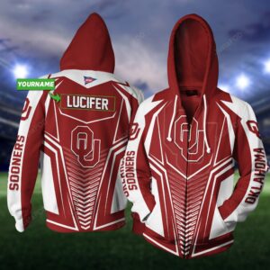 Personalized 3D Hoodie Oklahoma Sooners Custom Name 3D All Over Printed Hoodie - aafab08313f0