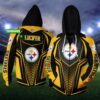 Personalized 3D Hoodie Pittsburgh Steelers Custom Name 3D All Over Printed Hoodie - e113fbd45a69