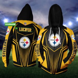Personalized 3D Hoodie Pittsburgh Steelers Custom Name 3D All Over Printed Hoodie - e113fbd45a69