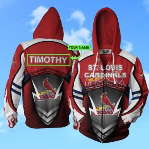 Personalized 3D Hoodie St Louis Cardinals Custom Name 3D All Over Printed Hoodie - 0acd65cefb54