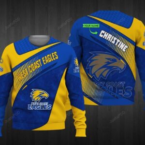Personalized 3D Hoodie West Coast Eagles Custom Name 3D All Over Printed Hoodie - f75c139c2abc