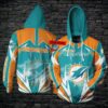 Personalized 3d Hoodie Miami Dolphins Lightning Custom Name 3d All Over Printed Hoodie - d35a11c2371d